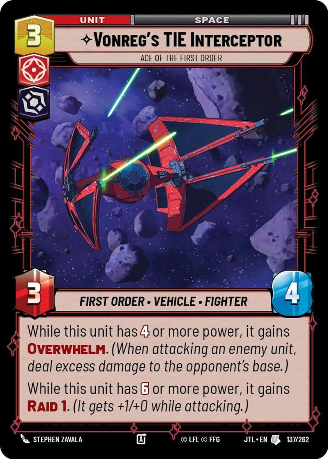 Vonreg's TIE Interceptor, Ace of the First Order, Standard