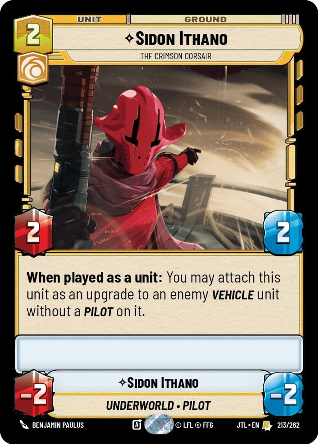 Sidon Ithano, The Crimson Corsair, Standard
