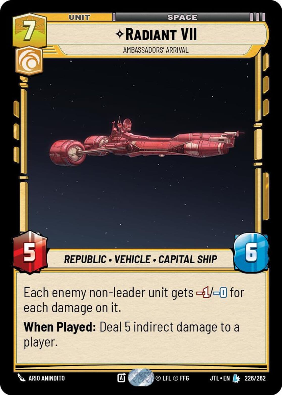 Radiant VII, Ambassadors' Arrival, Standard