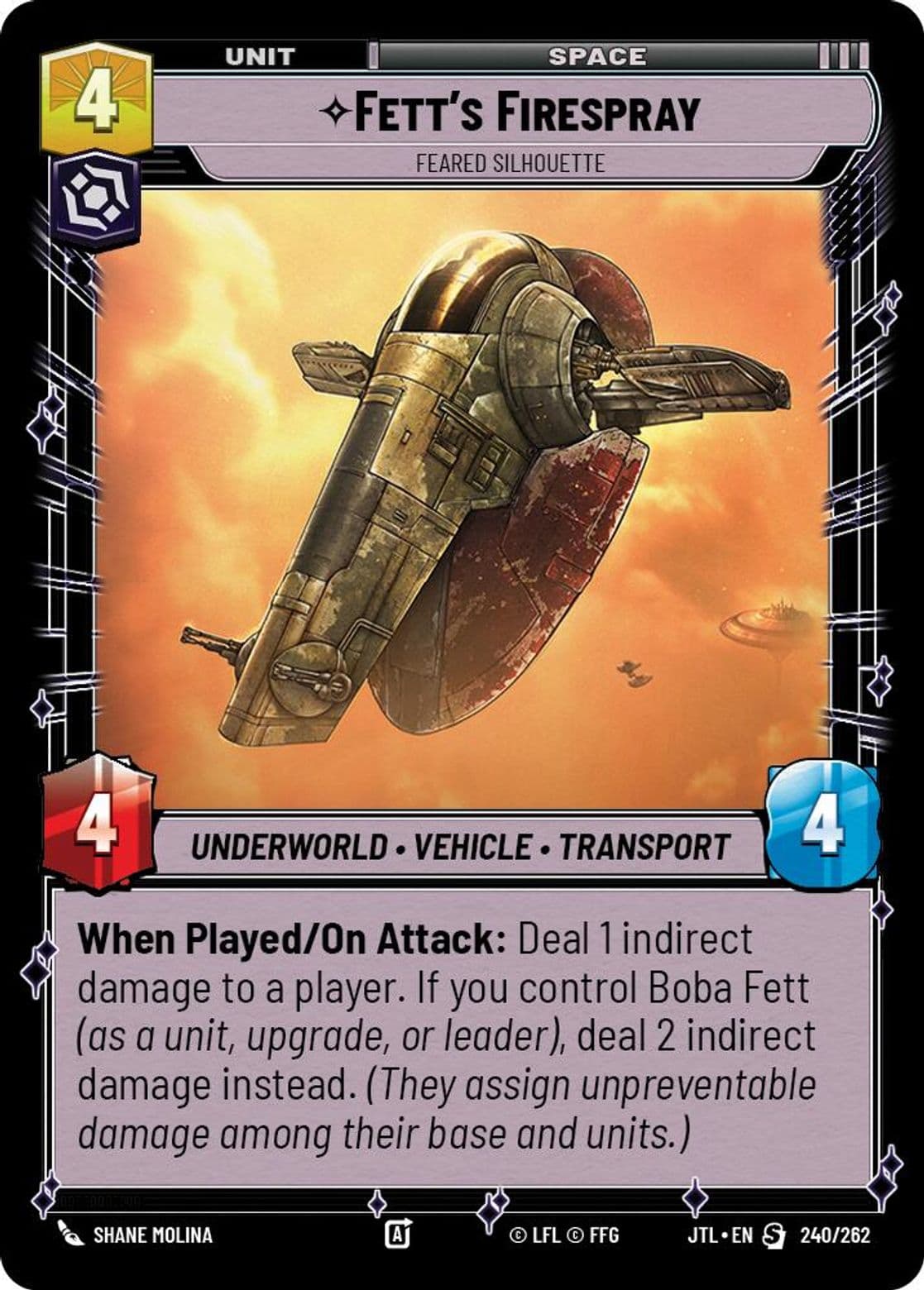 Fett's Firespray, Feared Silhouette, Standard