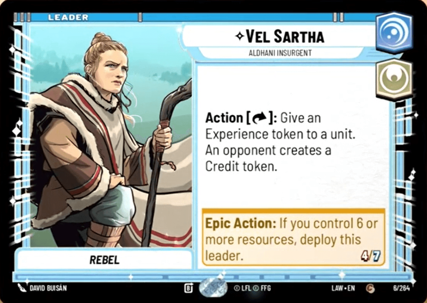 Vel Sartha, Aldhani Insurgent, Standard