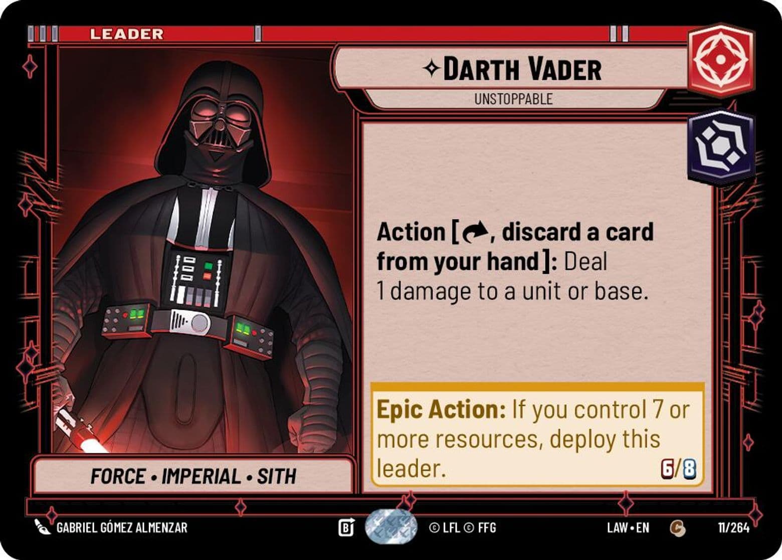 Darth Vader, Unstoppable, Standard
