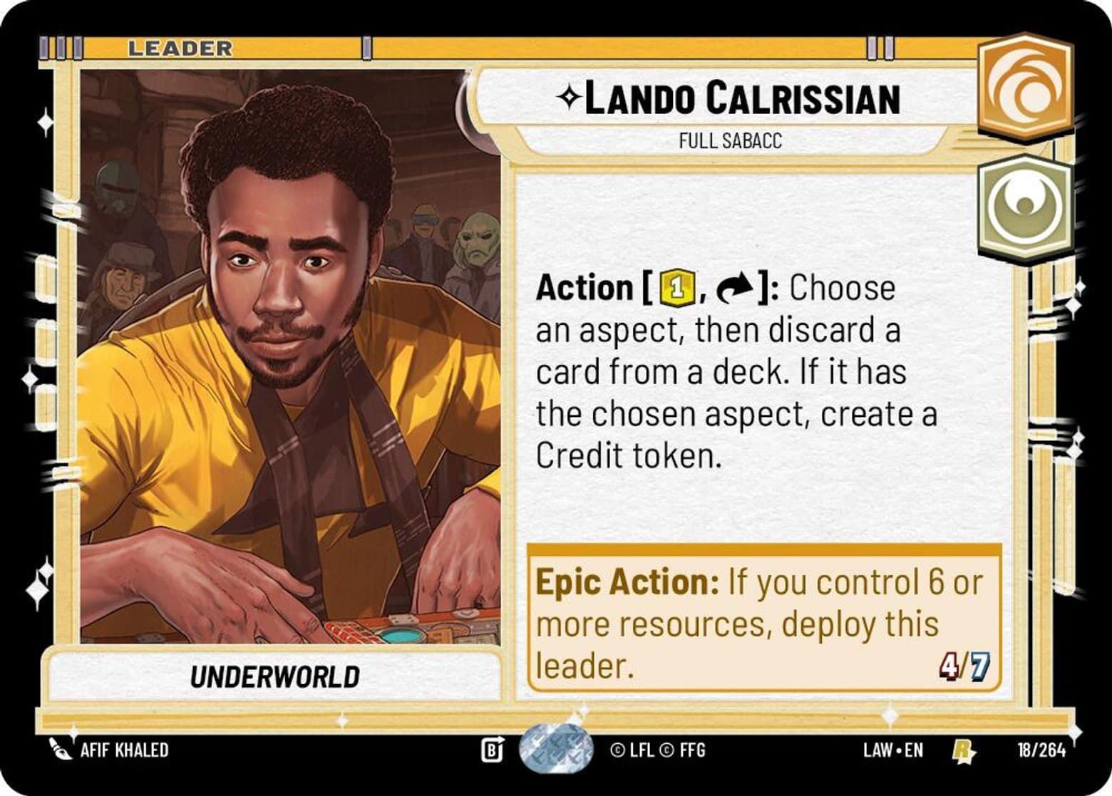Lando Calrissian, Full Sabacc, Standard