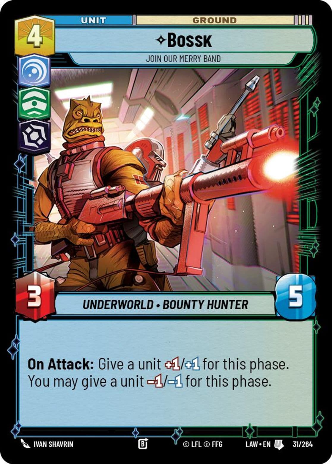 Bossk, Join Our Merry Band, Standard