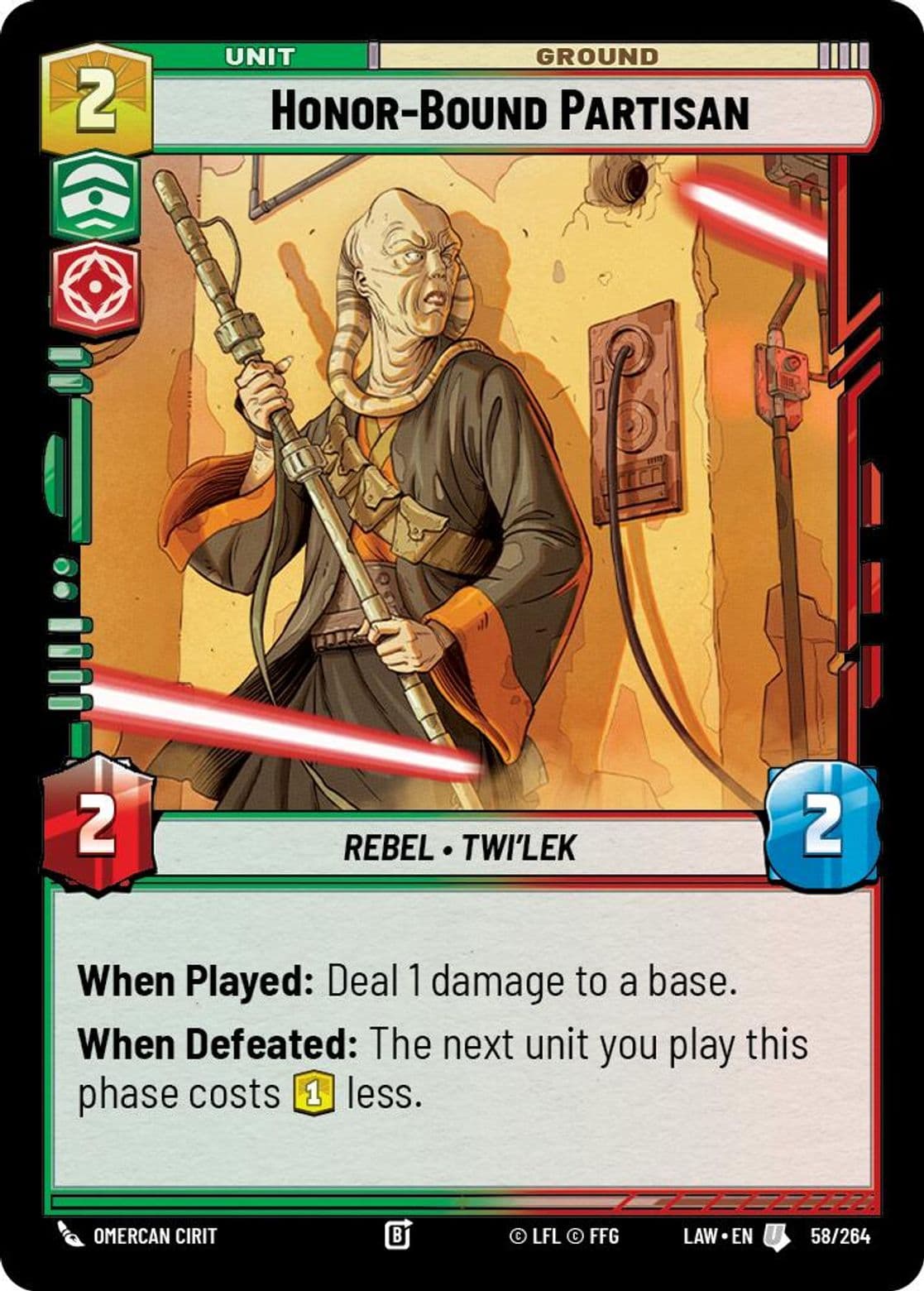 Honor-Bound Partisan, Standard