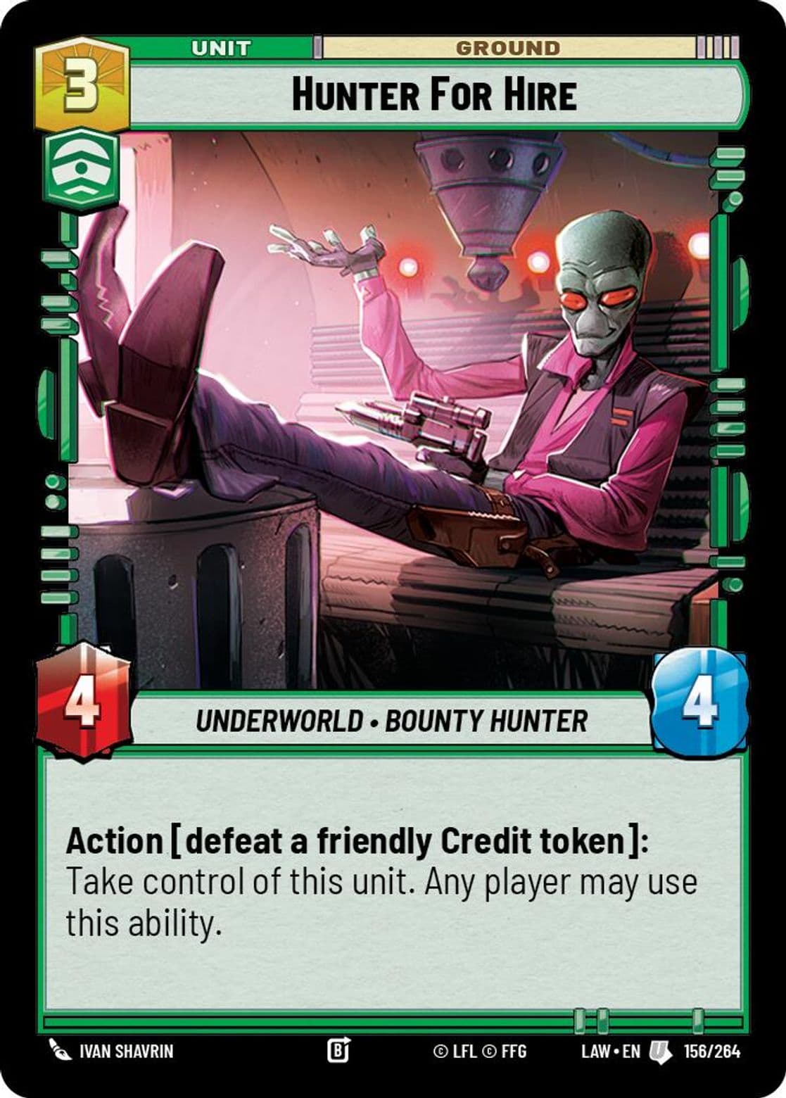 Hunter For Hire, Standard