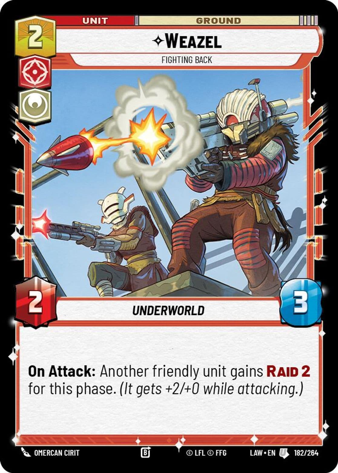 Weazel, Fighting Back, Standard