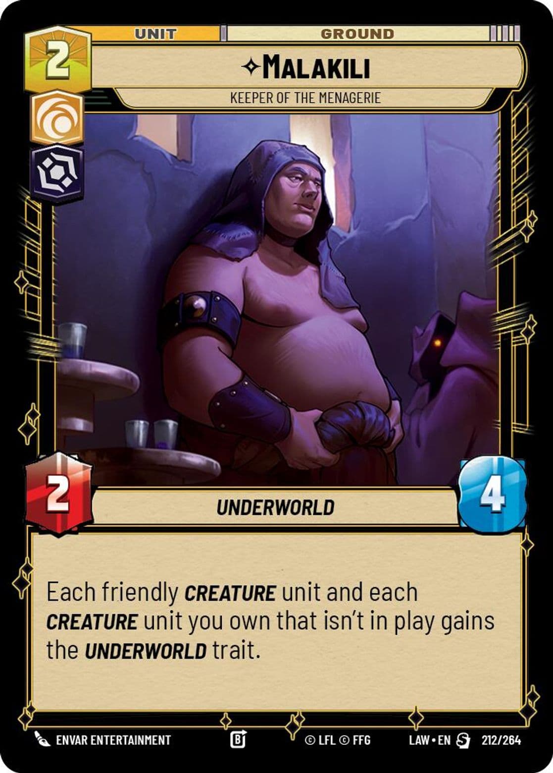 Malakili, Keeper of the Menagerie, Standard