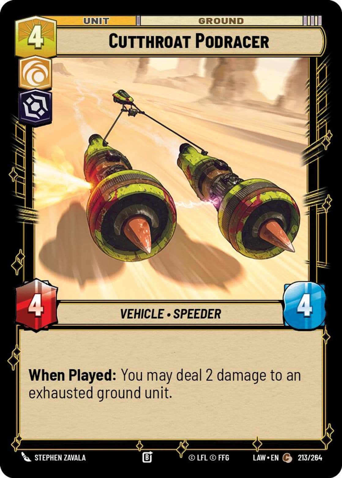Cutthroat Podracer, Standard