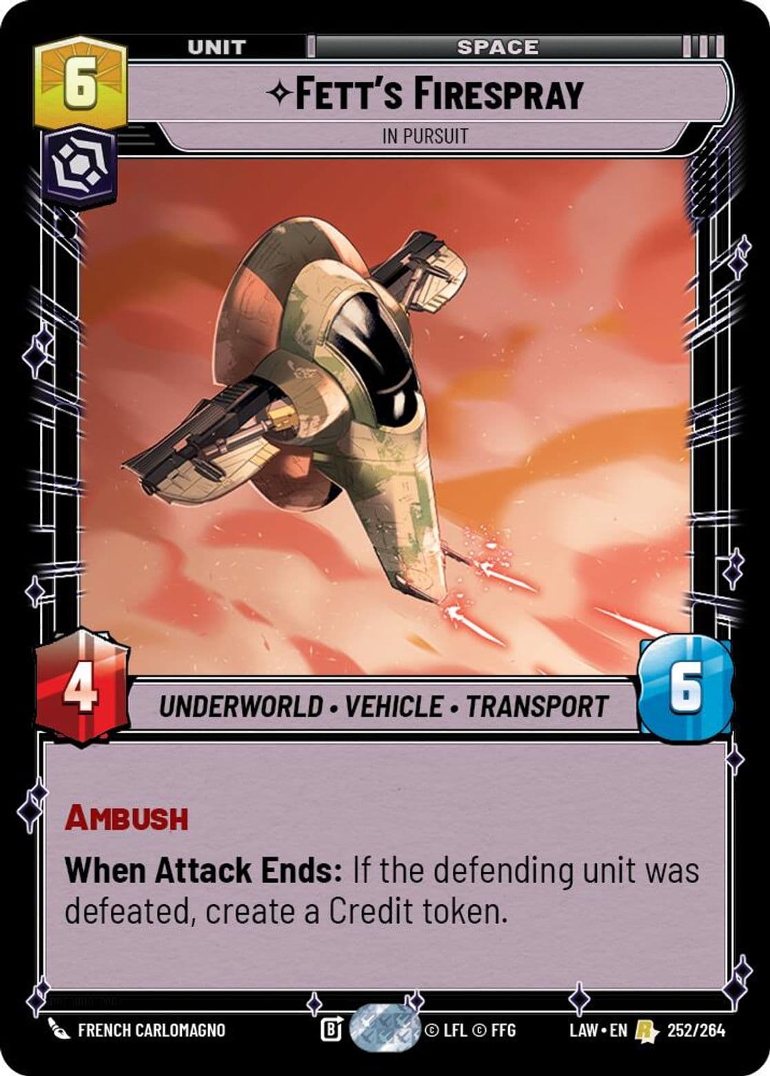 Fett's Firespray, In Pursuit, Standard