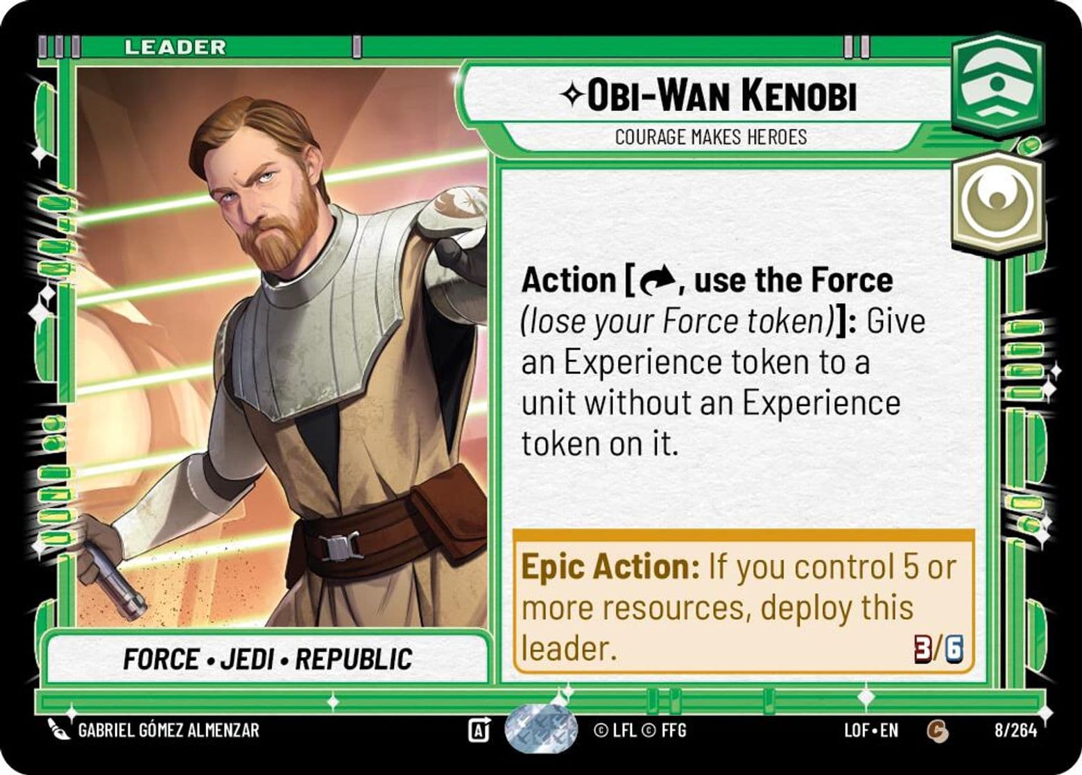 Obi-Wan Kenobi, Courage Makes Heroes, Standard