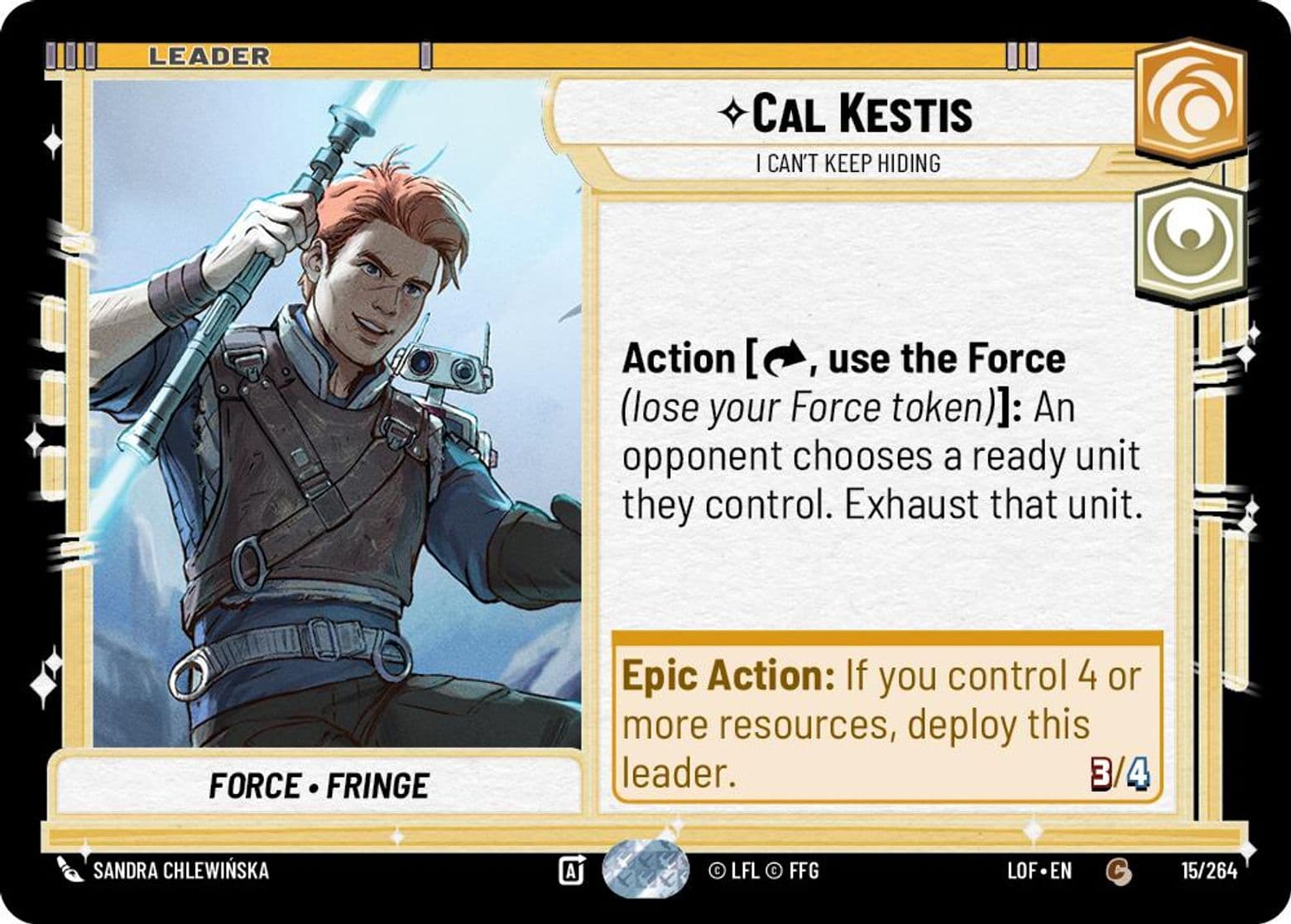 Cal Kestis, I Can't Keep Hiding (Standard)