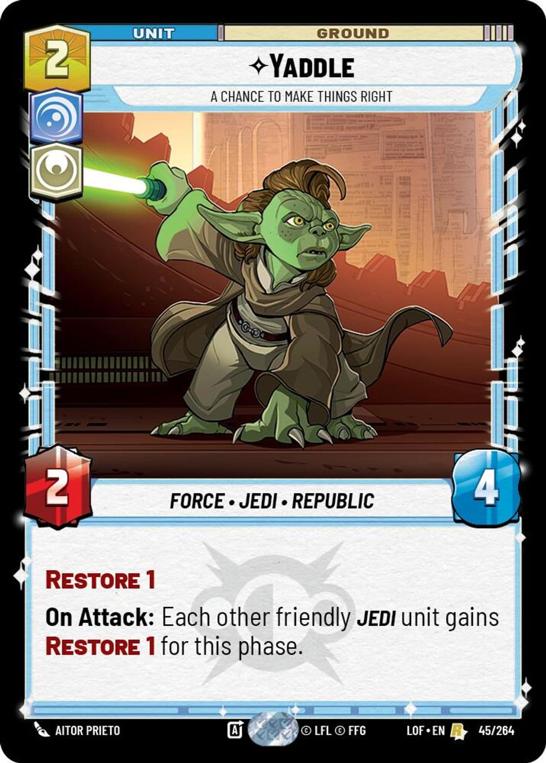 Yaddle, A Chance to Make Things Right, Standard