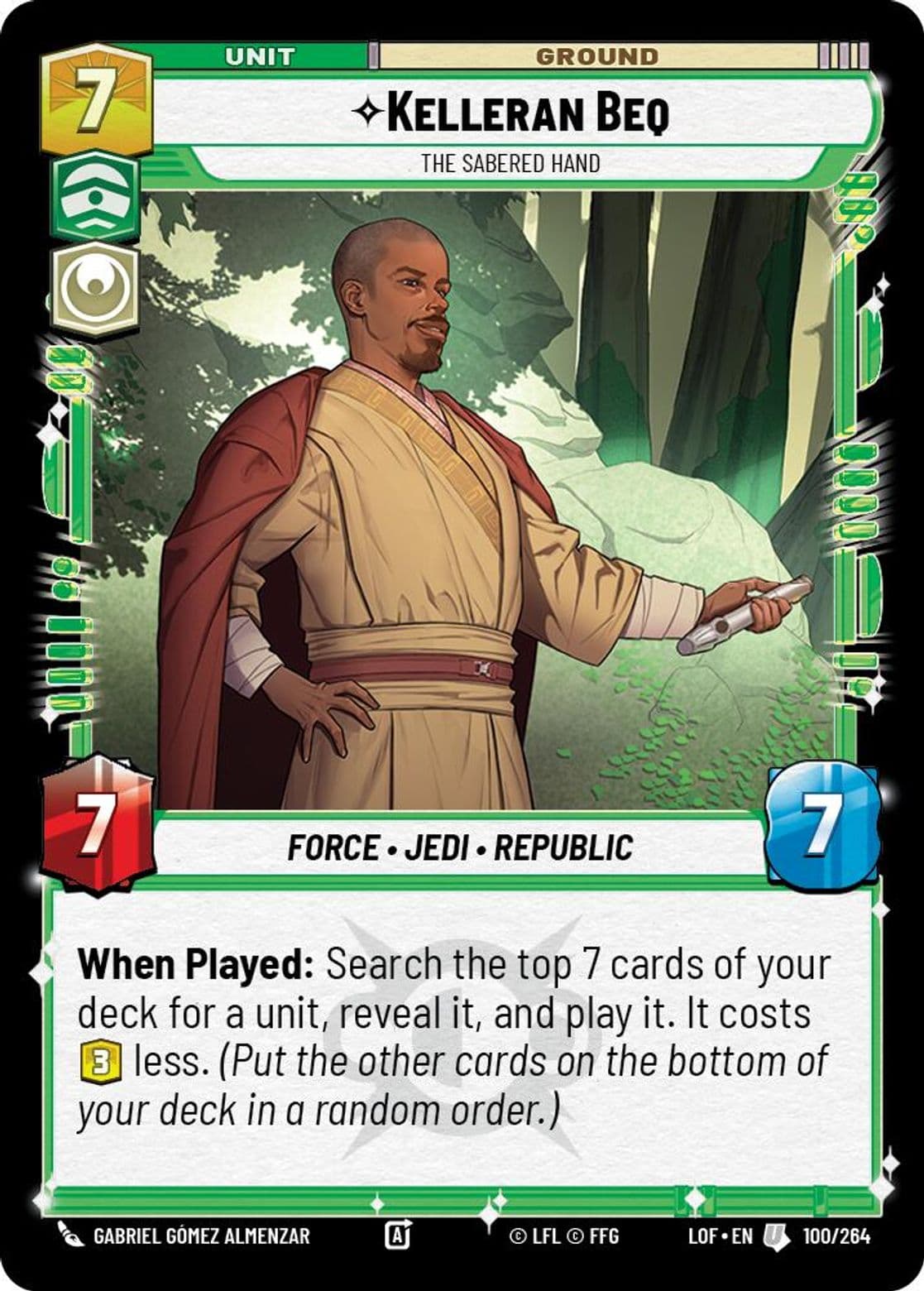 Kelleran Beq, The Sabered Hand, Standard