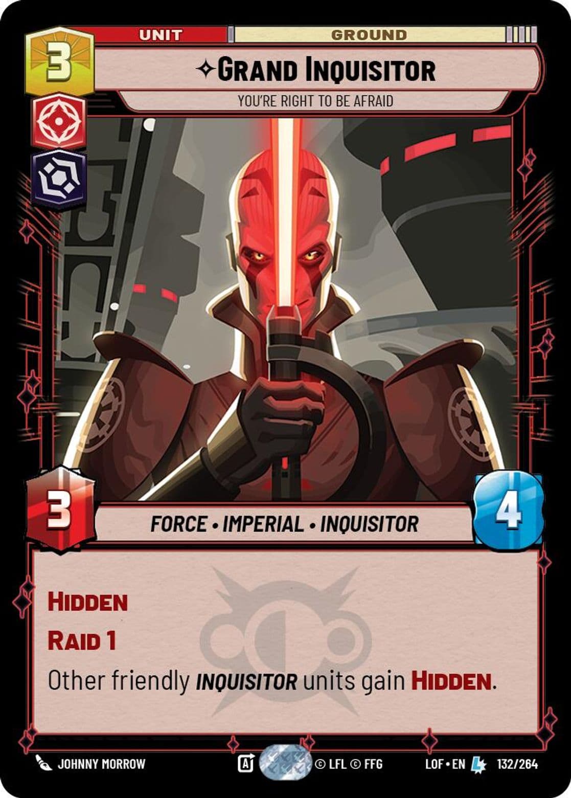 Grand Inquisitor, You're Right to Be Afraid, Standard