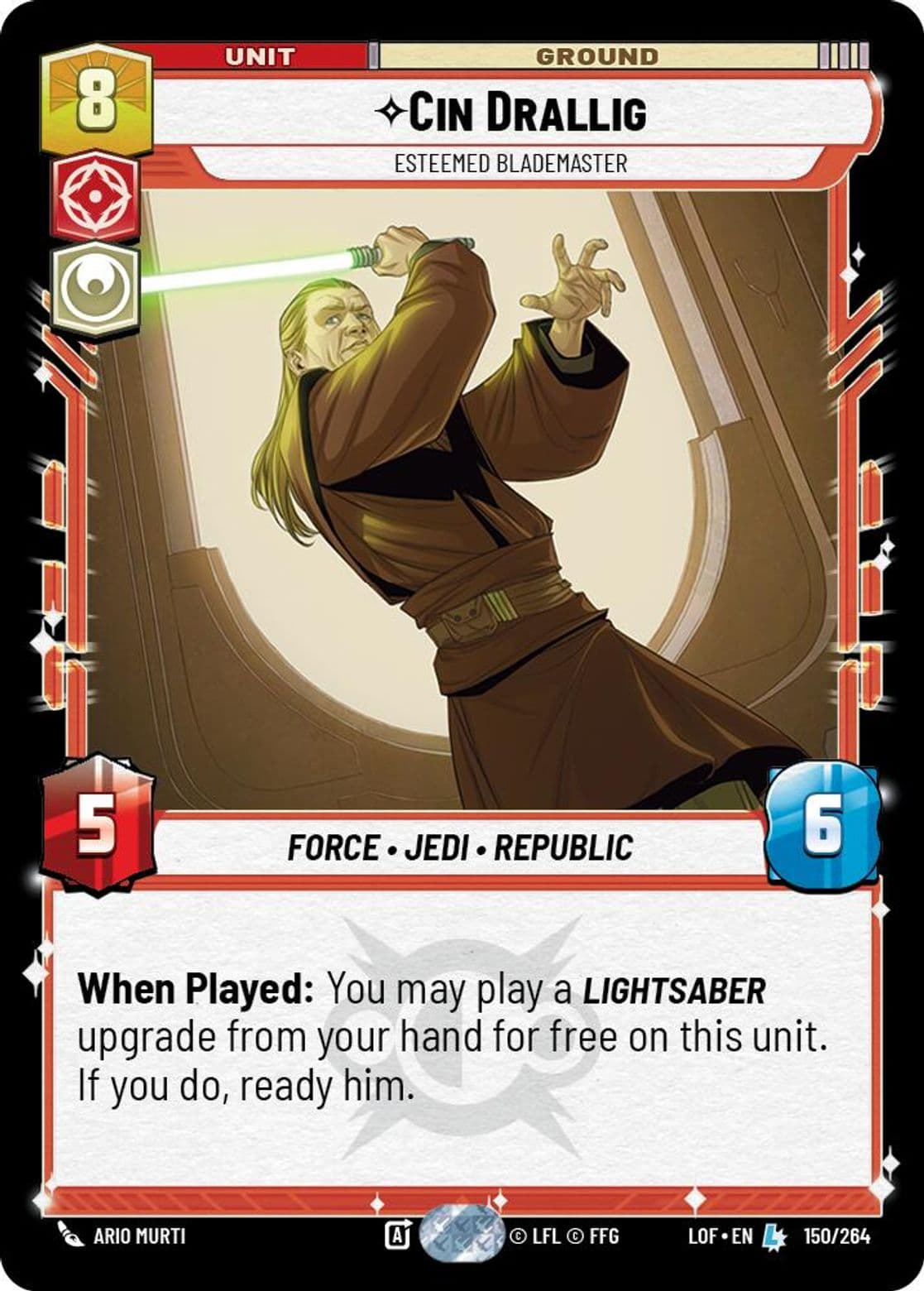 Cin Drallig, Esteemed Blademaster, Standard