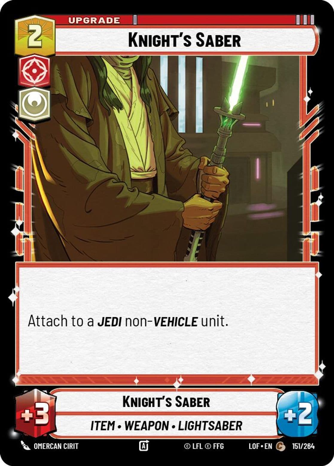 Knight's Saber, Standard