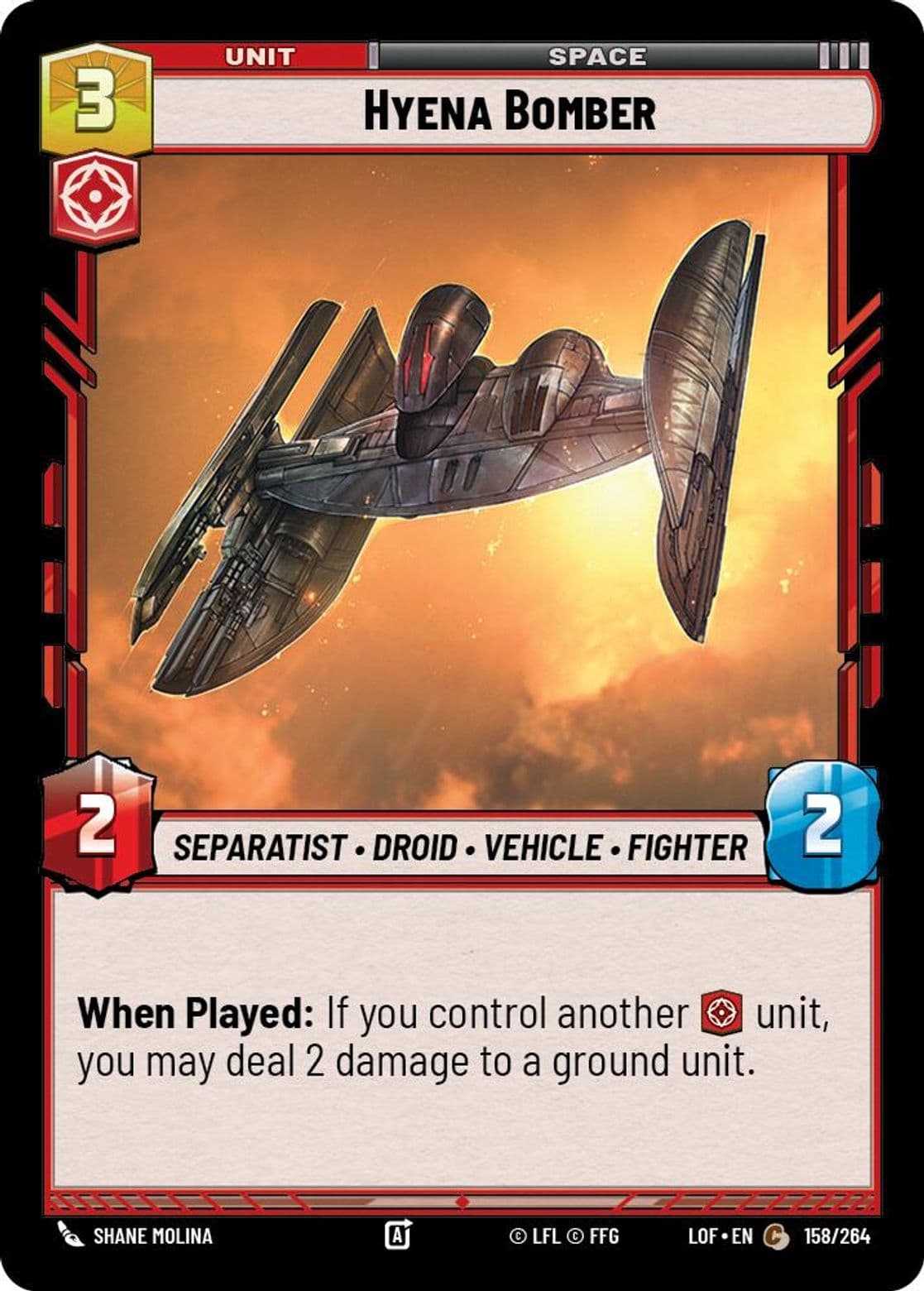 Hyena Bomber, Standard