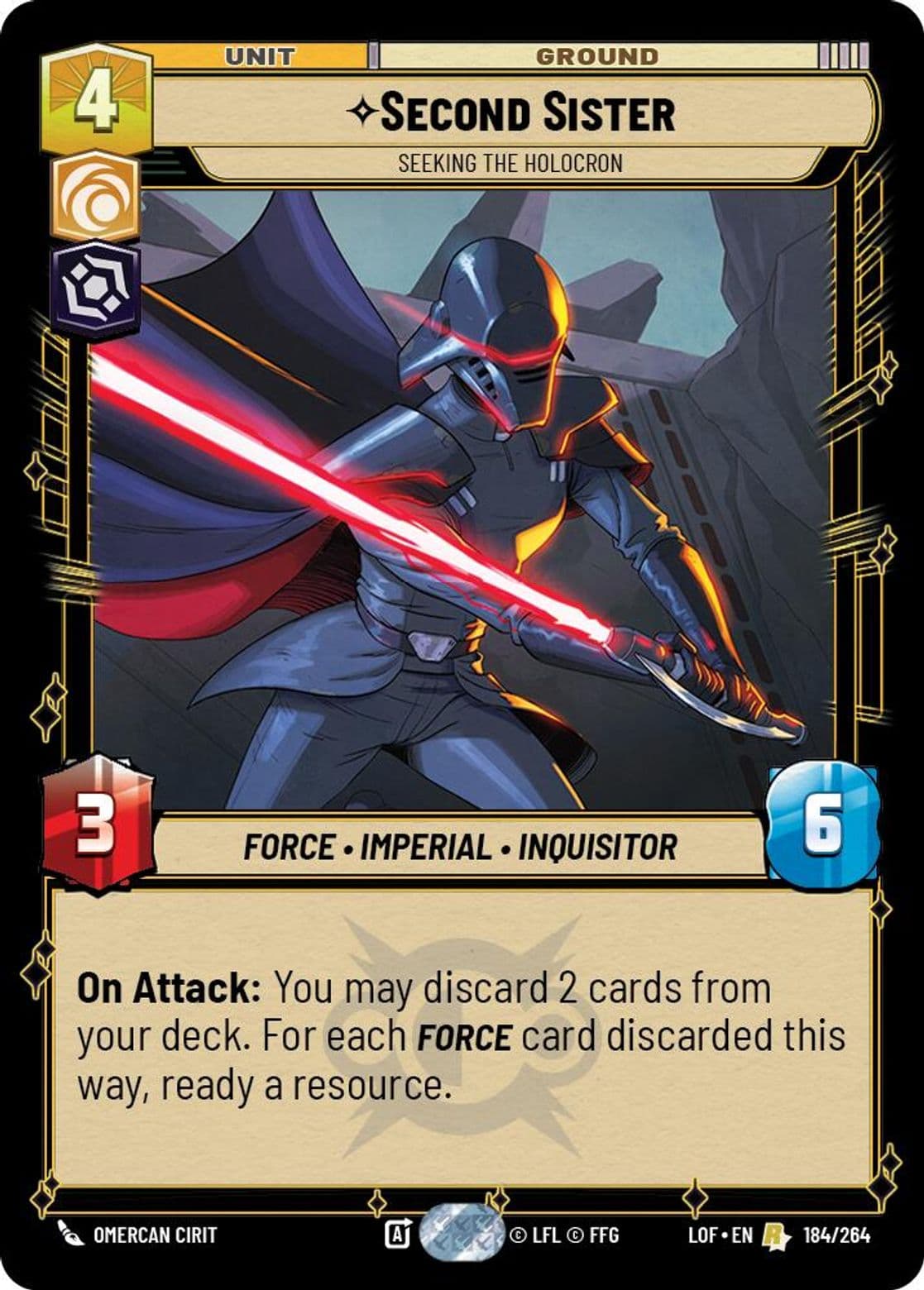 Second Sister, Seeking the Holocron, Standard
