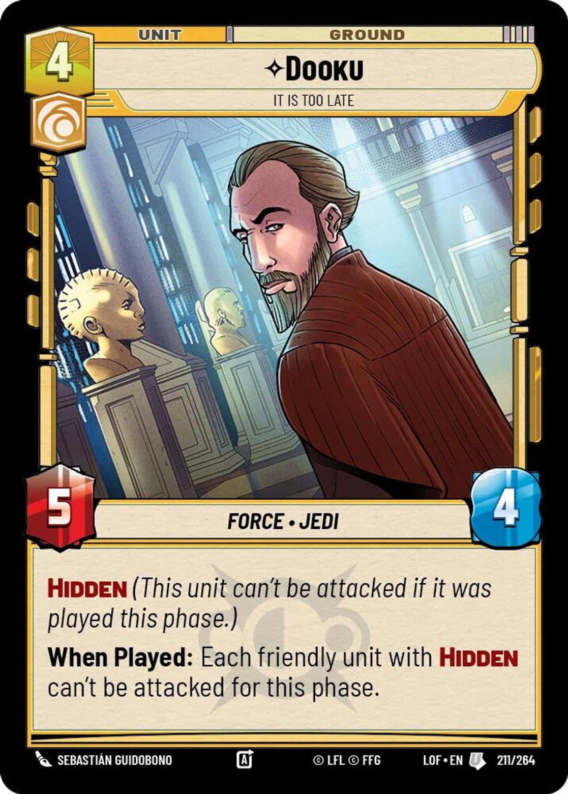 Dooku, It is Too Late, Standard