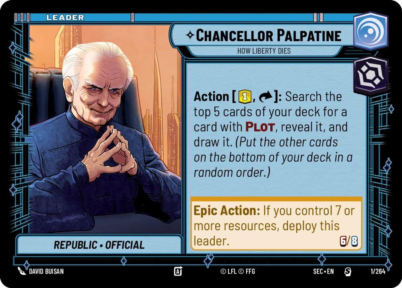 Chancellor Palpatine, How Liberty Dies, Standard