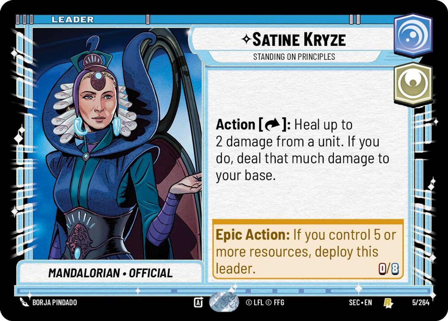 Satine Kryze, Standing on Principles, Standard