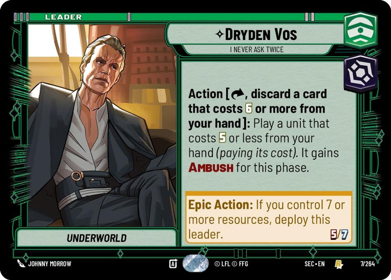 Dryden Vos, I Never Ask Twice, Standard
