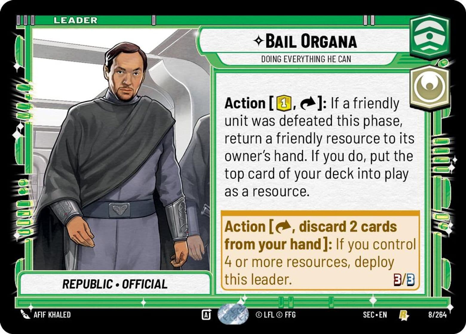 Bail Organa, Doing Everything He Can, Standard
