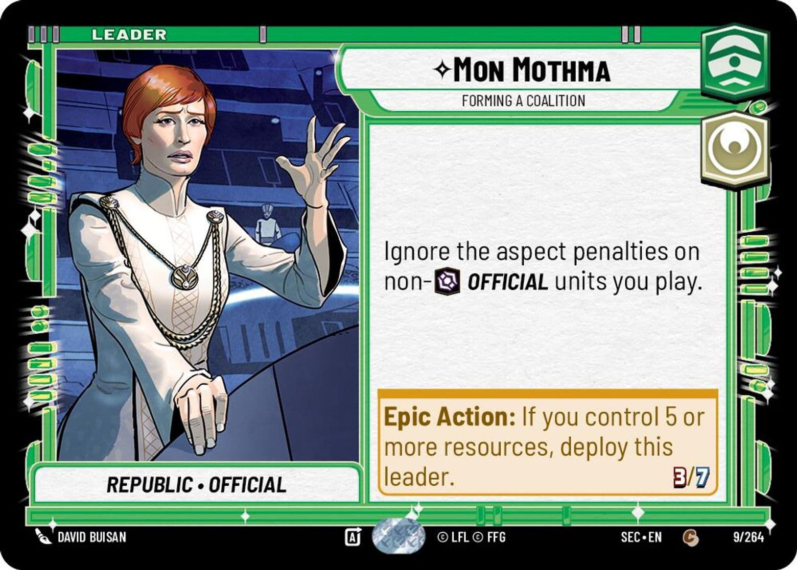 Mon Mothma, Forming a Coalition (Standard)