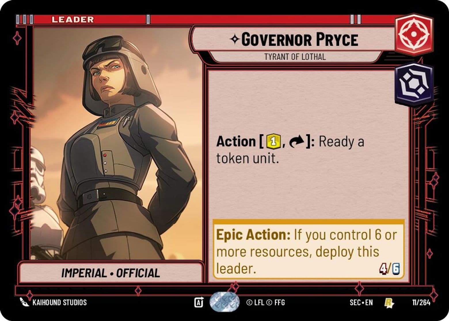Governor Pryce, Tyrant of Lothal, Standard