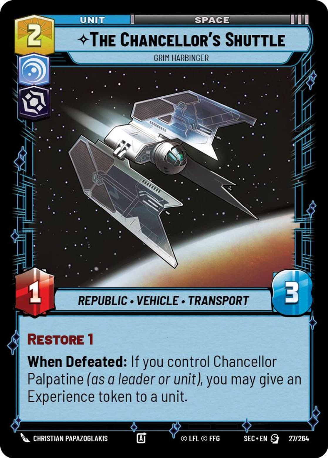 The Chancellor's Shuttle, Grim Harbinger, Standard
