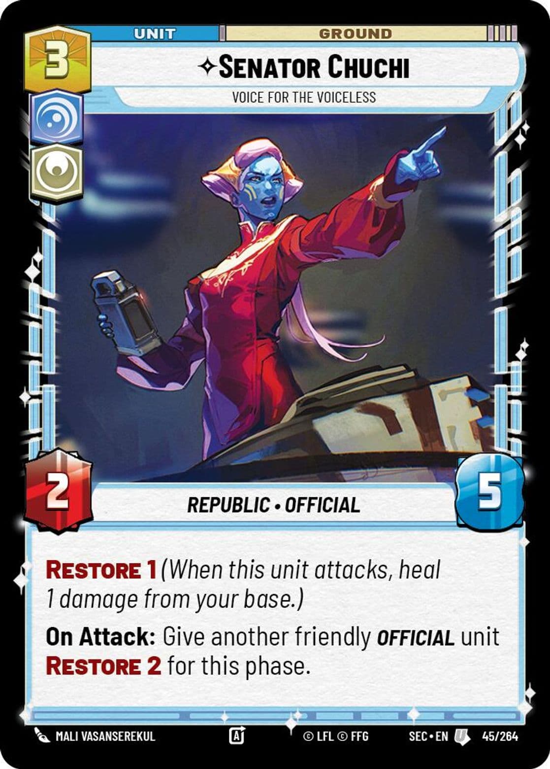 Senator Chuchi, Voice for the Voiceless, Standard