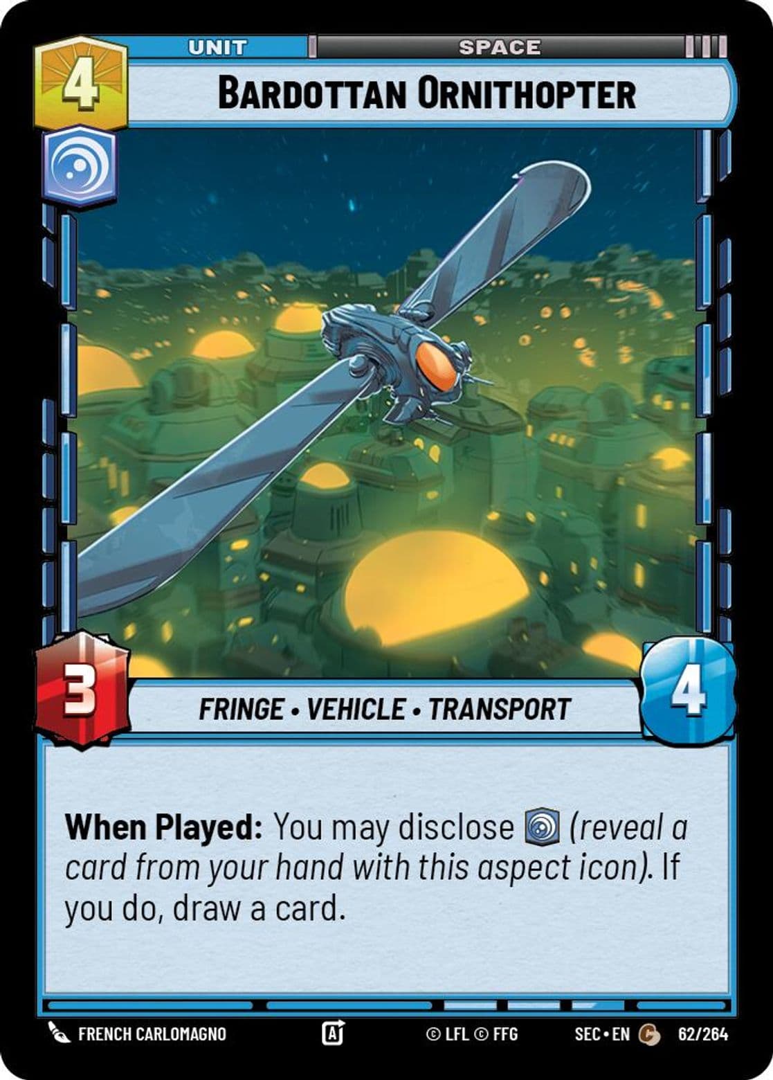 Bardottan Ornithopter, Standard