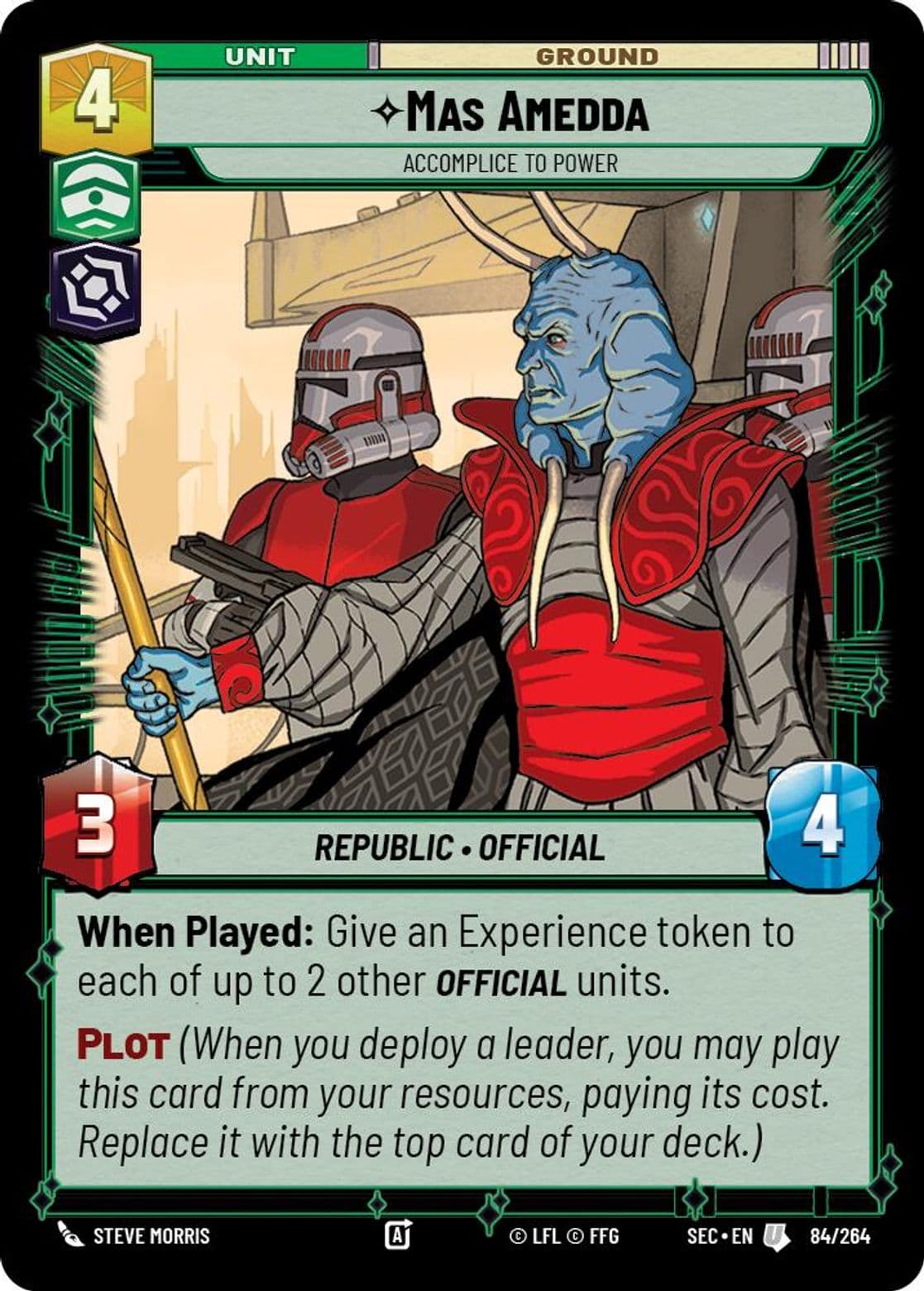 Mas Amedda, Accomplice to Power, Standard