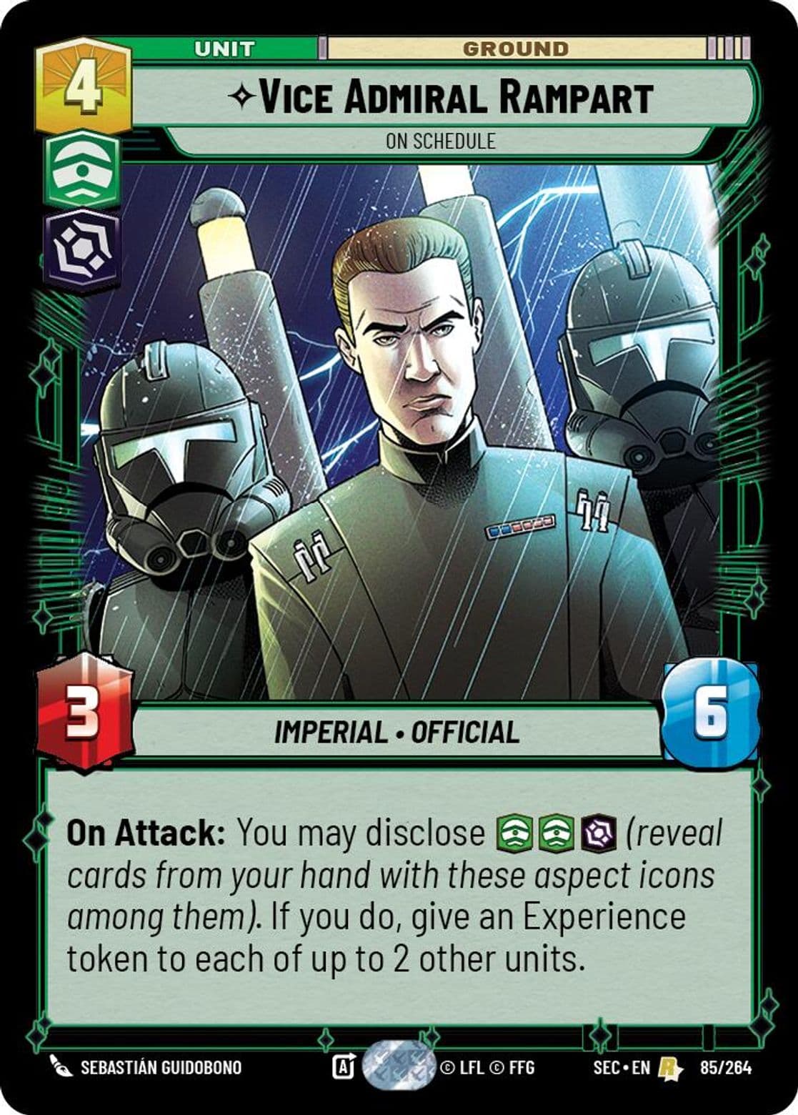 Vice Admiral Rampart, On Schedule, Standard