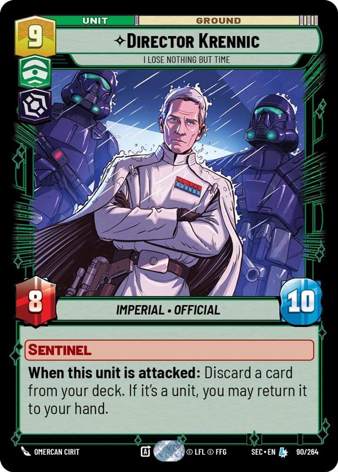 Director Krennic, I Lose Nothing But Time, Standard