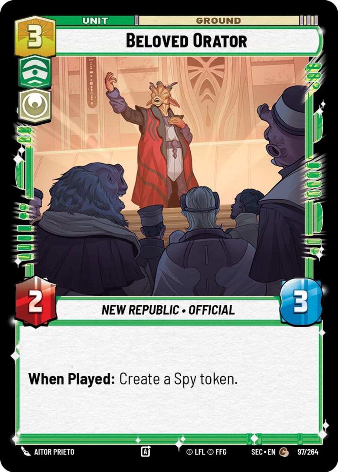 Beloved Orator, Standard