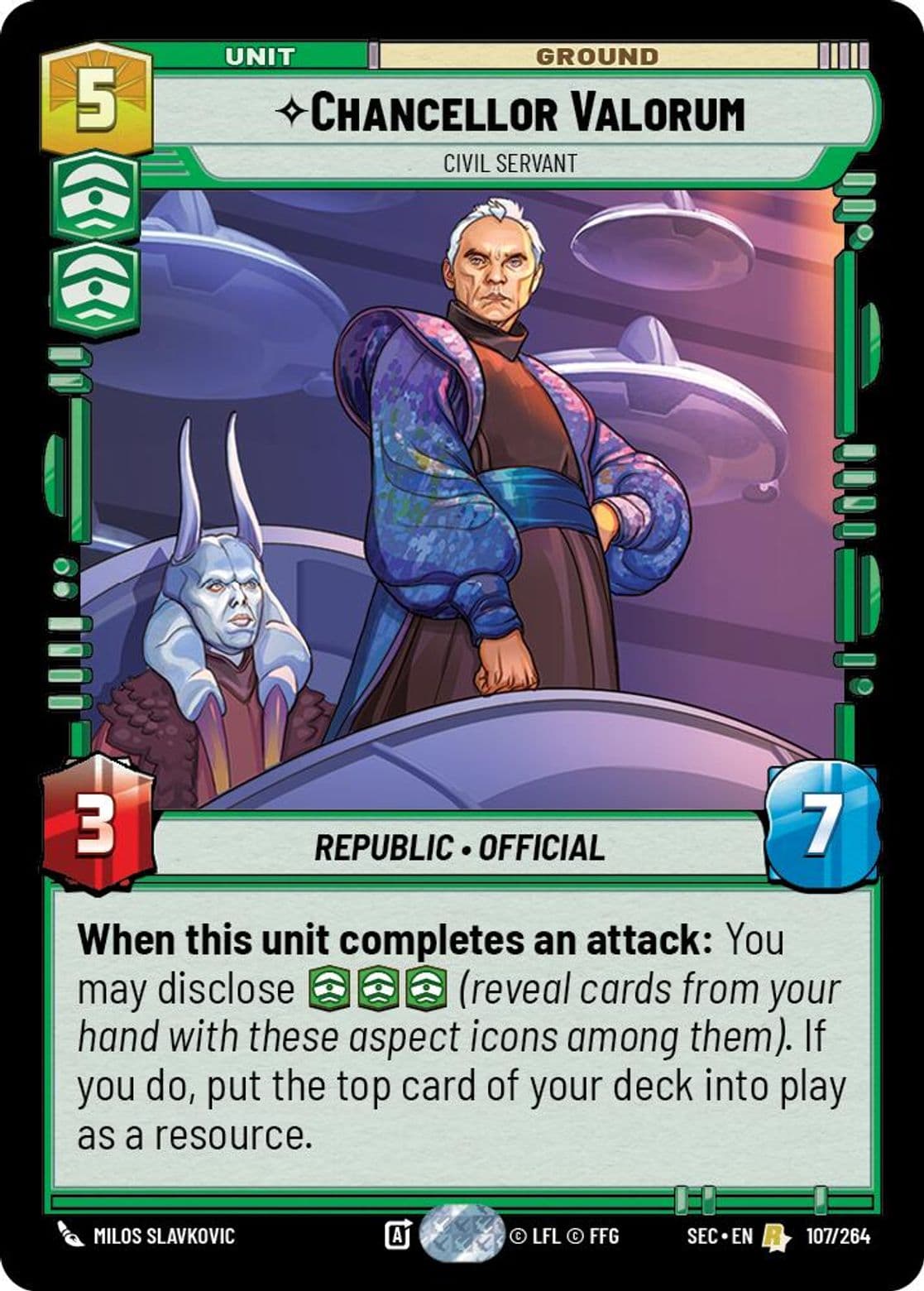 Chancellor Valorum, Civil Servant, Standard
