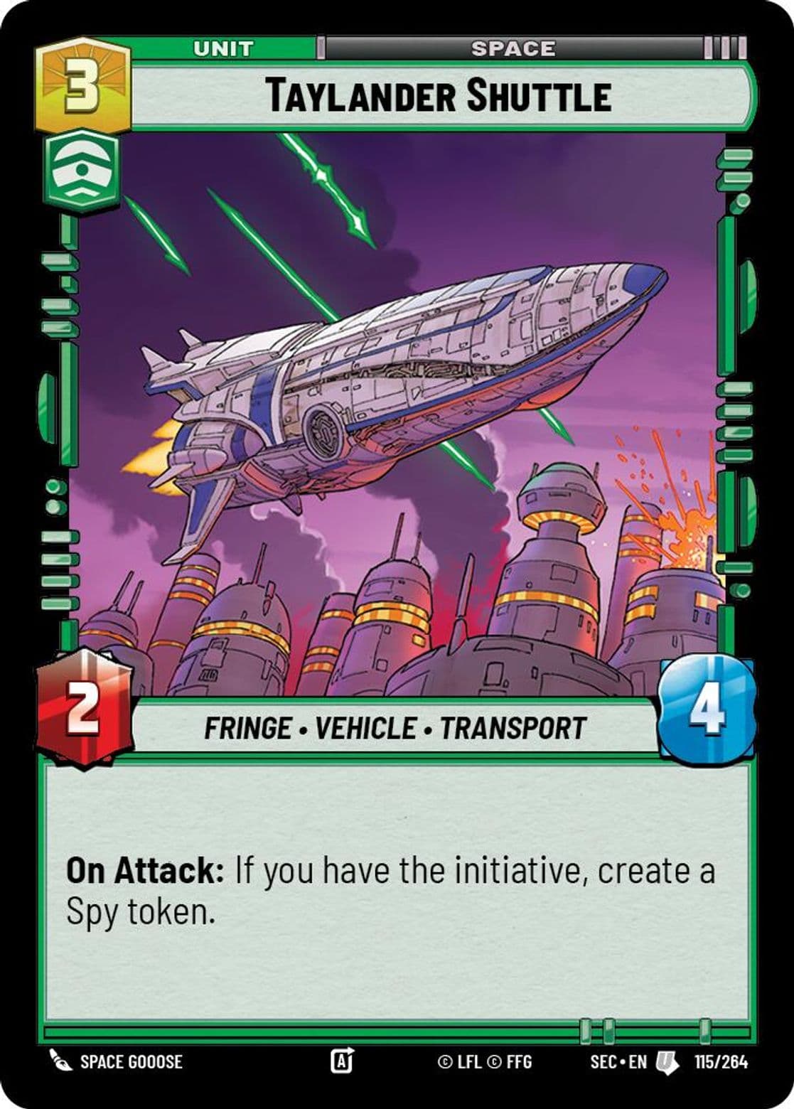 Taylander Shuttle, Standard