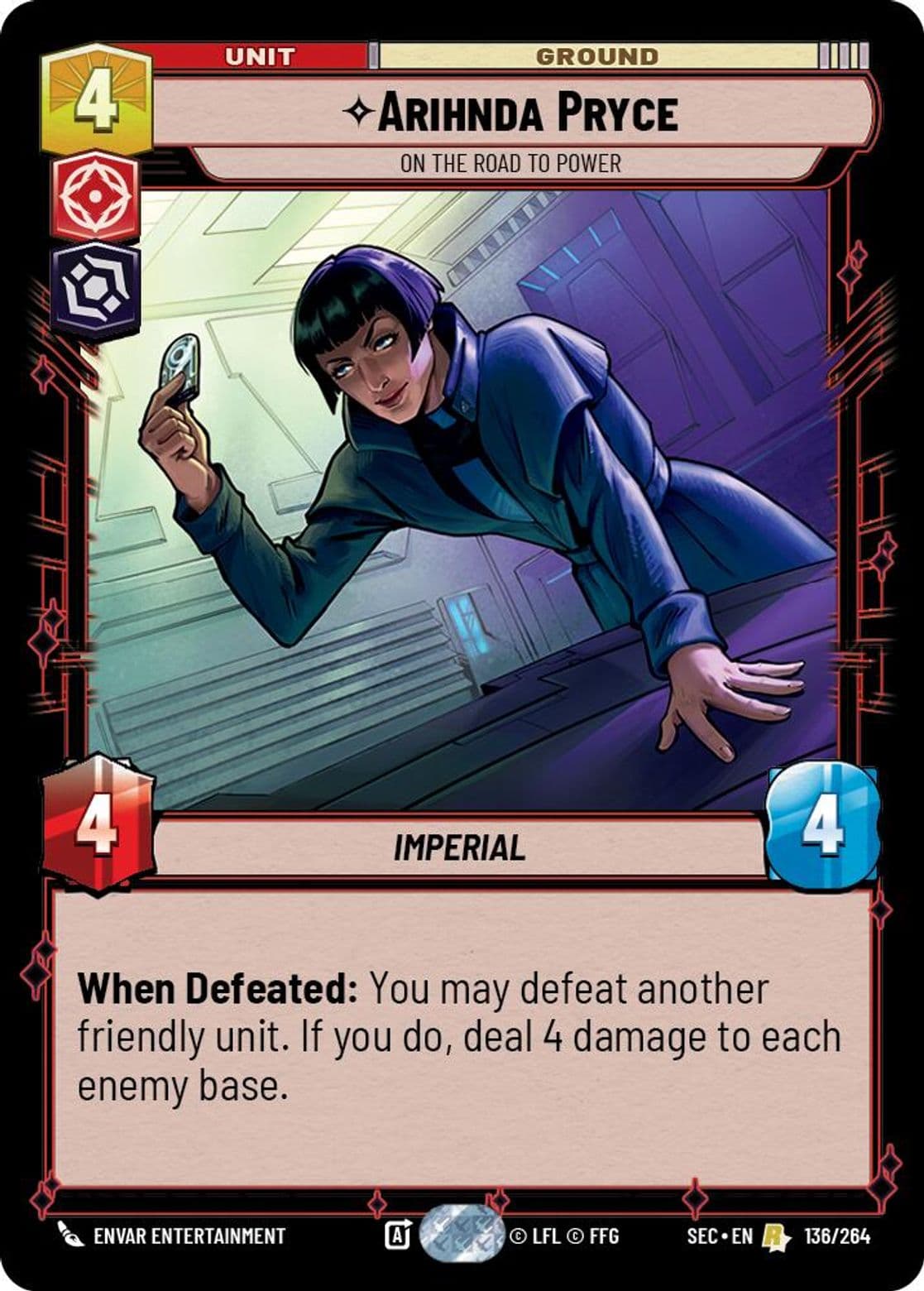 Arihnda Pryce, On the Road to Power, Standard