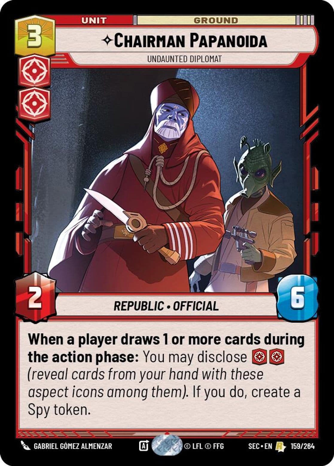 Chairman Papanoida, Undaunted Diplomat, Standard