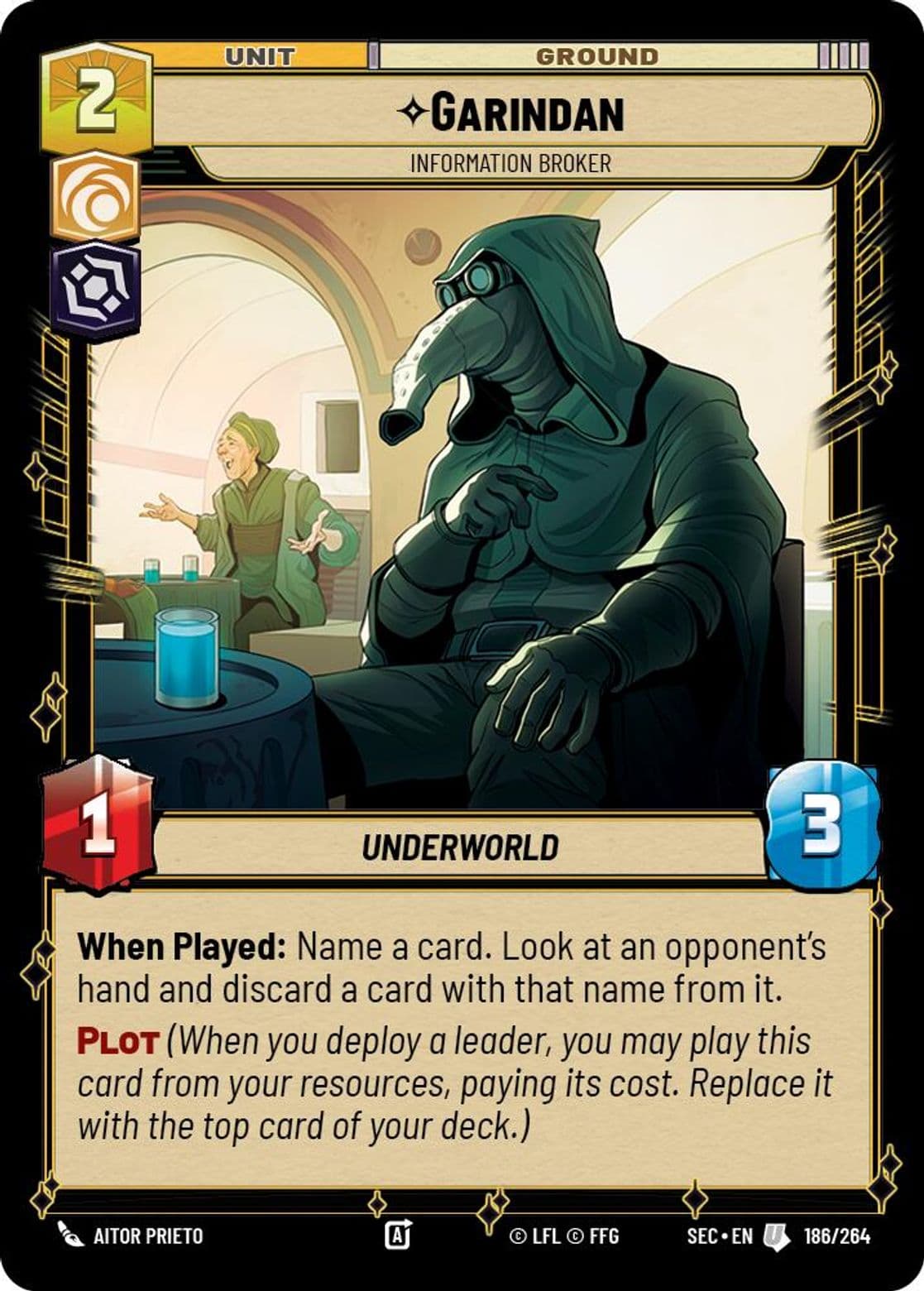 Garindan, Information Broker, Standard