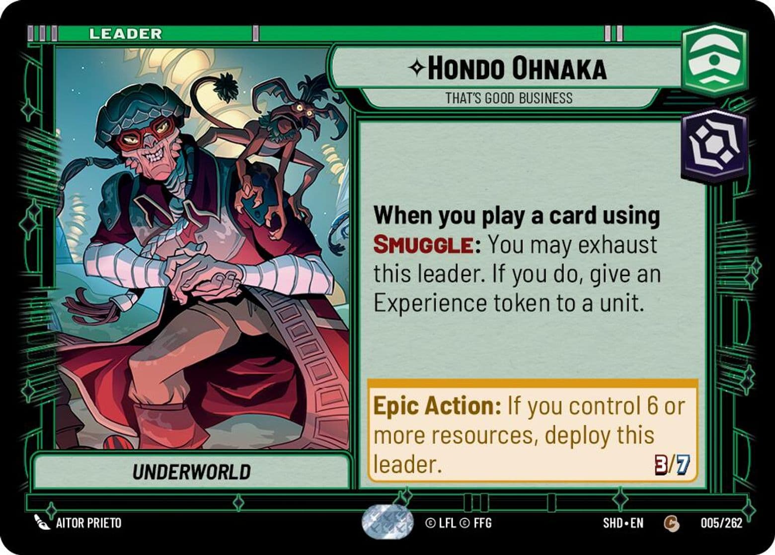 Hondo Ohnaka, That's Good Business, Standard
