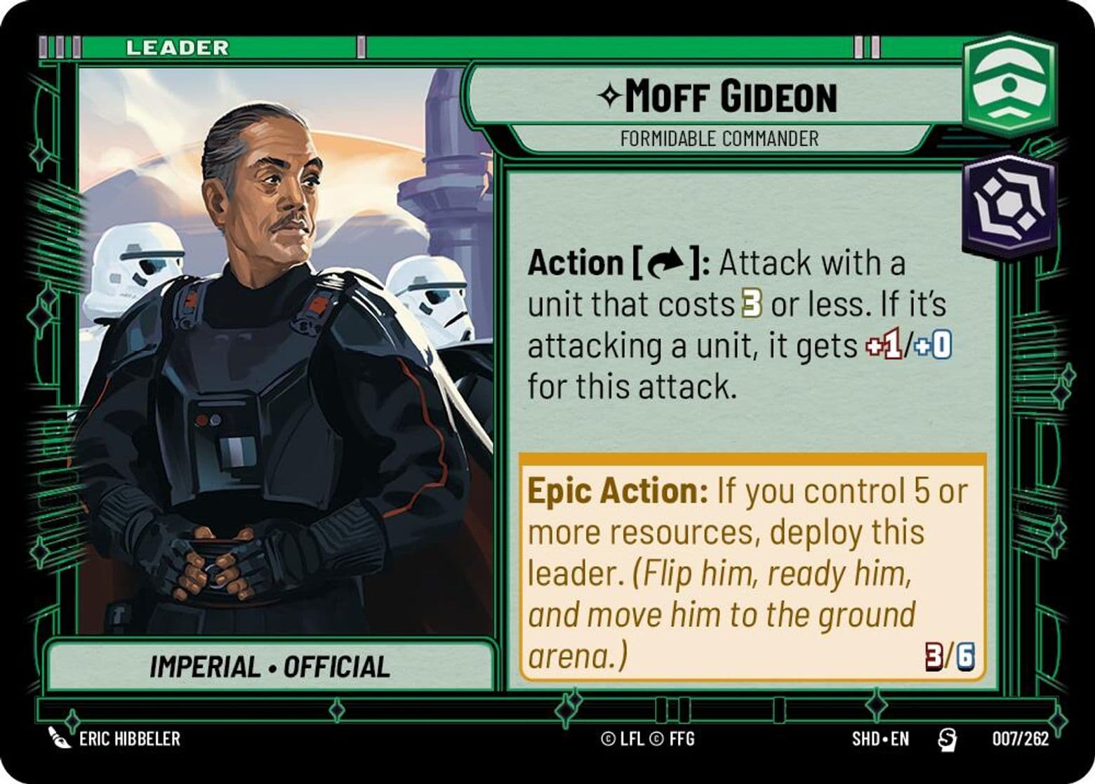 Moff Gideon, Formidable Commander, Standard