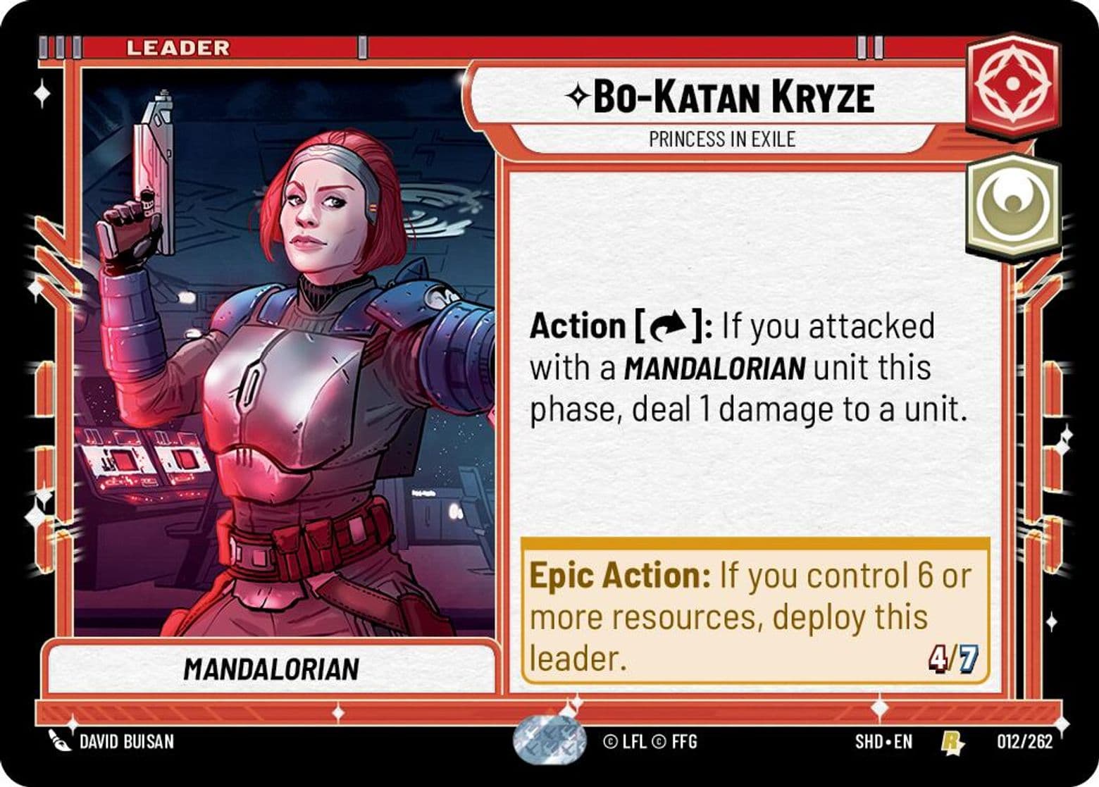 Bo-Katan Kryze, Princess in Exile, Standard
