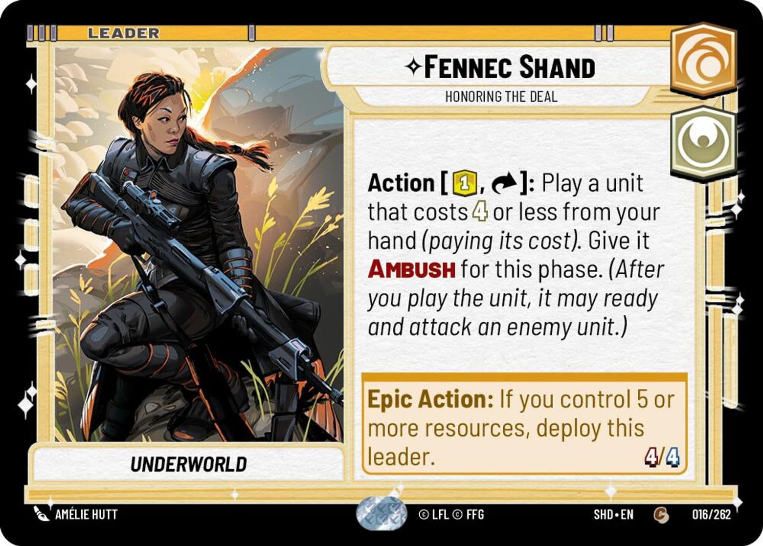 Fennec Shand, Honoring the Deal, Standard