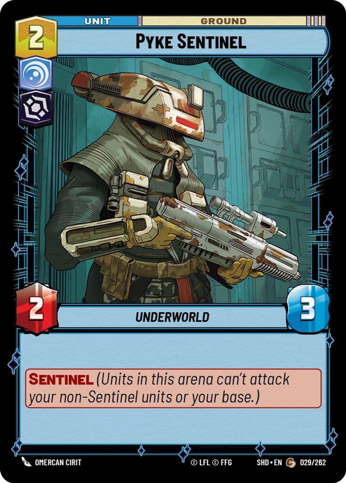 Pyke Sentinel, Standard