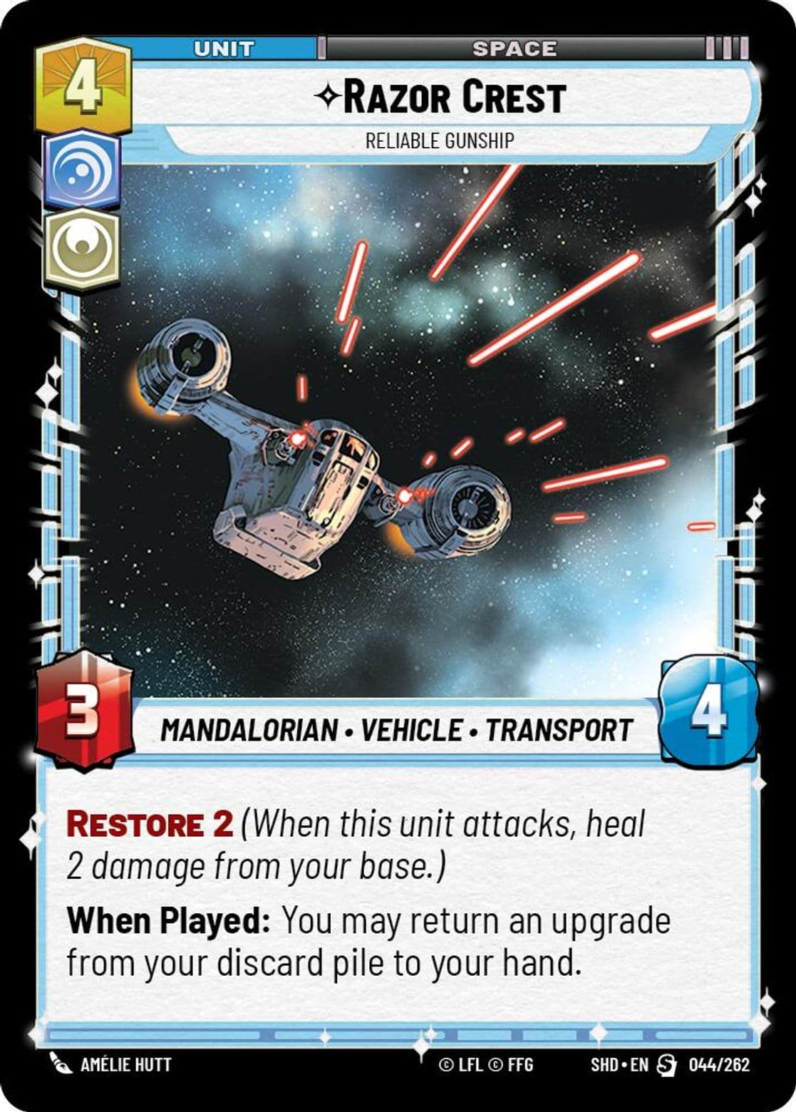 Razor Crest, Reliable Gunship, Standard