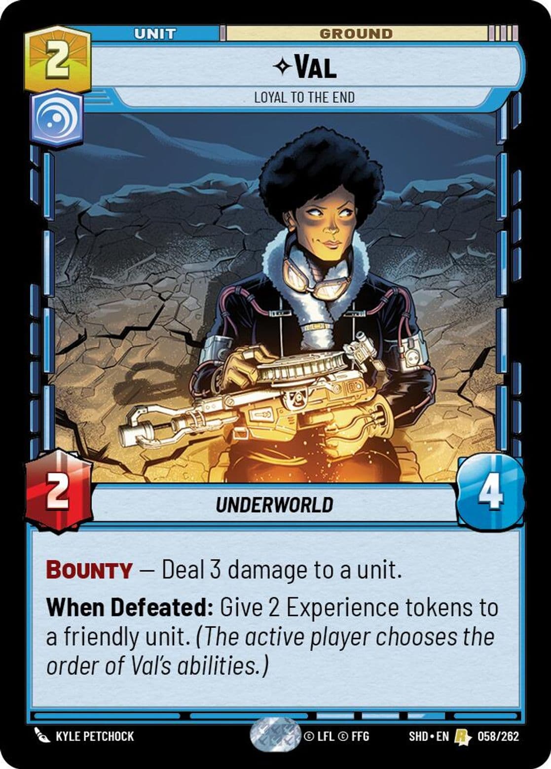 Val, Loyal to the End, Standard