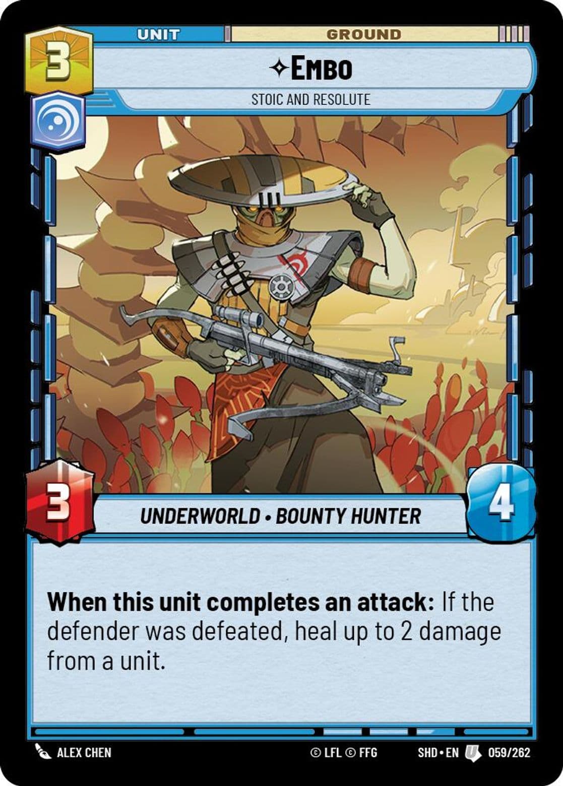 Embo, Stoic and Resolute, Standard